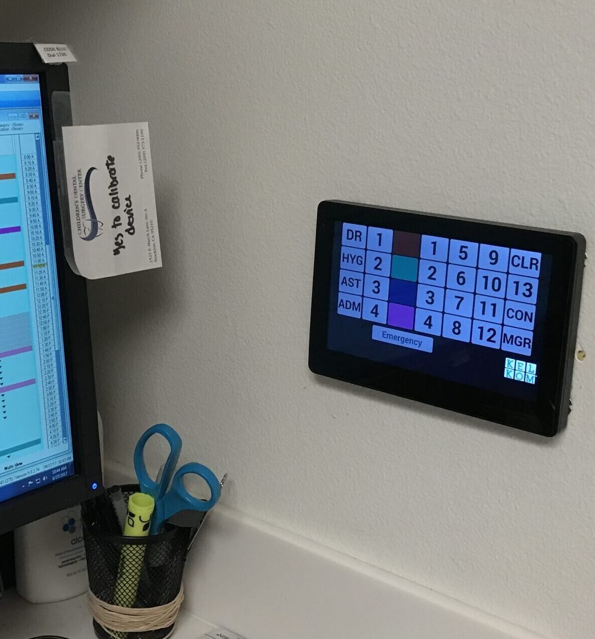 Complete dental workstation includes Schedule and KelKom